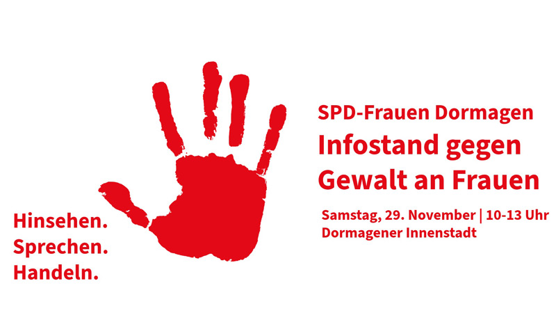 SPD-Frauen Dormagen setzen Zeichen zum Internationalen Tag gegen Gewalt an Frauen